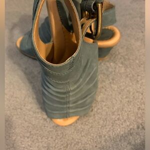 CLARKS Adina Moroccan Blue 6B Wedge
